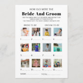 How Old Were The Bride & Groom Bridal Shower Game 招待状 (正面)