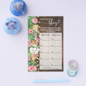 How old were They Pink Safari Shower Game Card チラシ (シングル)