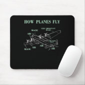 How Planes Fly Funny Aerospace Engineer Pilot Gift マウスパッド (マウス)