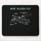 How Planes Fly Funny Aerospace Engineer Pilot Gift マウスパッド (正面)