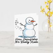 How Snowflakes Are Really Made Snowman Christmas J カード (黄色い花)