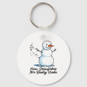 How Snowflakes Are Really Made Snowman Christmas J キーホルダー (正面)