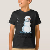 How Snowflakes Are Really Made Snowman Christmas J Tシャツ (正面)