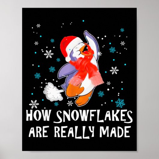 How Snowflakes Are Really Made Snowman Funny Chris ポスター (正面)