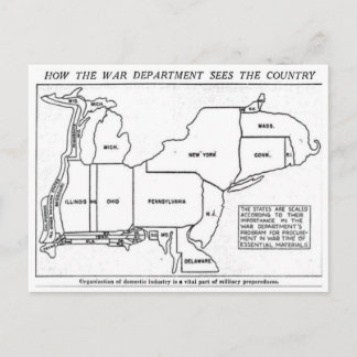 How the War Department Sees the US 1940 ポストカード