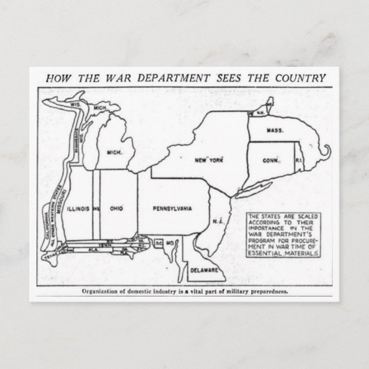 How the War Department Sees the US 1940 ポストカード (正面)