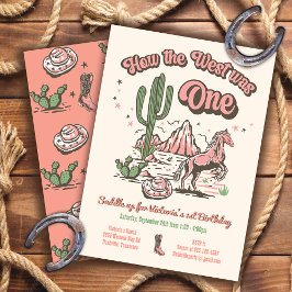 How the West was One Cowgirl Birthday 招待状