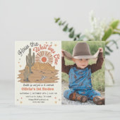 How The West Was One My First Rodeo誕生日写真 招待状 (スタンド正面)