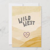 How the West was ONE, western 1st Birthday 招待状 (裏面)