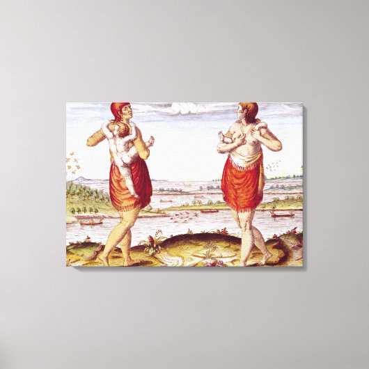 How the Women of Dasamonquepeuc キャンバスプリント (正面)