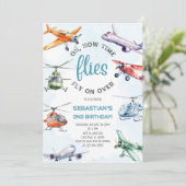 How Time Flies Boy 2nd Birthday Party 招待状 (スタンド正面)