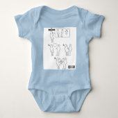 How to Assemble a Mom Instruction Sheet Parody ベビーボディスーツ (正面)
