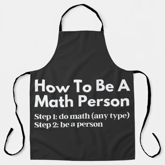 How To Be A Math Person エプロン (正面)
