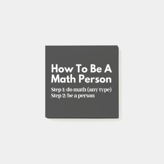 How To Be A Math Person ポストイット (正面)