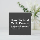How To Be A Math Person 招待状 (スタンド正面)