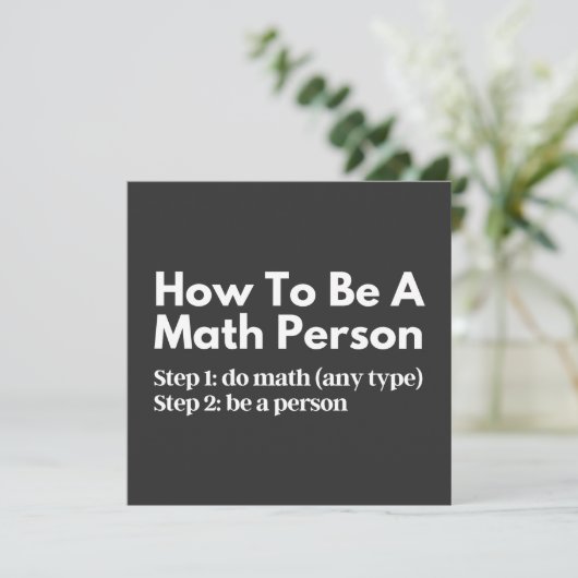 How To Be A Math Person 招待状 (スタンド正面)