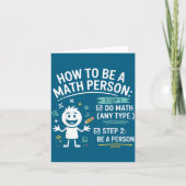 How To Be A Math Person Funny Teacher Student Pun  カード (正面)