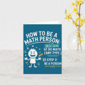 How To Be A Math Person Funny Teacher Student Pun  カード (黄色い花)