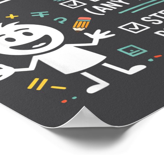 How To Be A Math Person Funny Teacher Student Pun  ポスター (角)