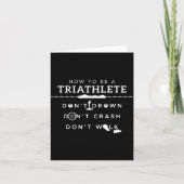 How To Be A Triathlete Don't Drown Don't Crash Don カード (正面)