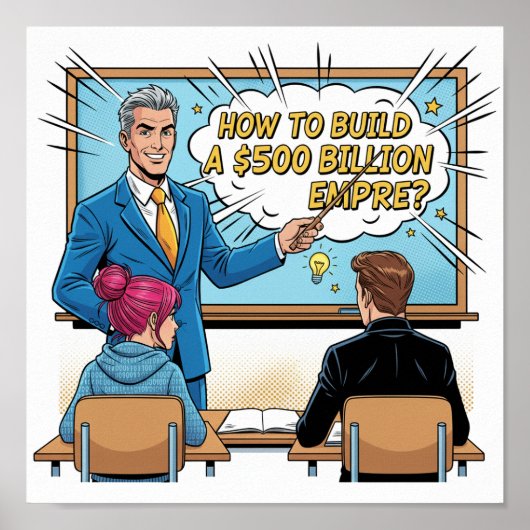 How to Build a $500 Billion Empire Retro Pop Art ポスター (正面)