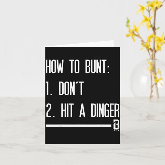 How To Bunt 1 Don't 2 Hit A Dinger  カード (黄色い花)