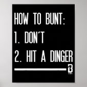 How To Bunt 1 Don't 2 Hit A Dinger  ポスター (正面)