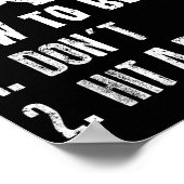 How To Bunt Don't Hit A Dinger Funny Baseball  ポスター (角)