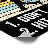 How To Bunt Don't Hit A Dinger Funny Baseball Play ポスター (角)