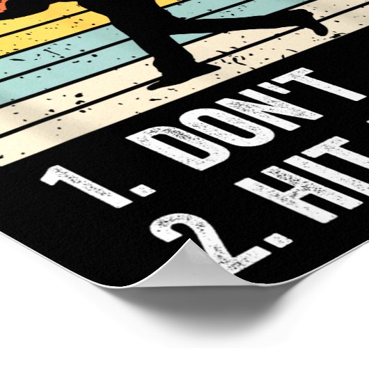 How To Bunt Don't Hit A Dinger Funny Baseball Play ポスター (角)