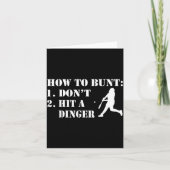How To Bunt Don't Hit A Dinger Funny Baseball Soft カード (正面)