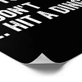 How To Bunt Don't Hit A Dinger Funny Baseball Soft ポスター (角)