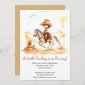 How to Happiness:カウボーイ赤ちゃんシャワー 招待状 (正面/裏面)