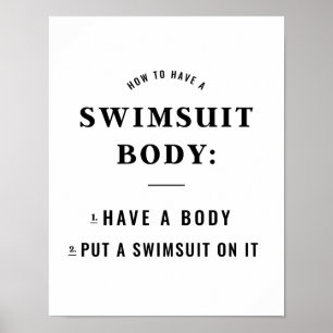 How-to Have a Swimsuit Body PRINT! ポスター