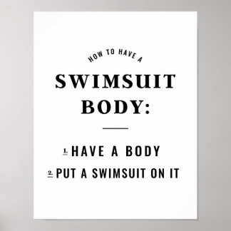 How-to Have a Swimsuit Body PRINT! ポスター