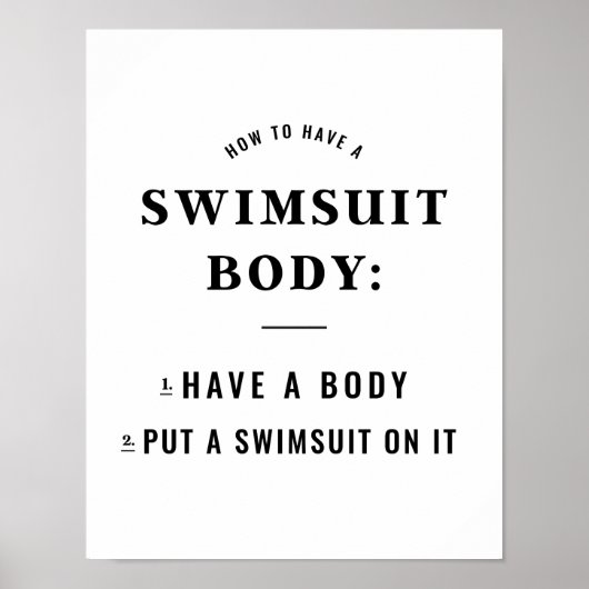 How-to Have a Swimsuit Body PRINT! ポスター (正面)