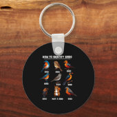 How To Identify Birds Funny Birds Identification B キーホルダー (正面)