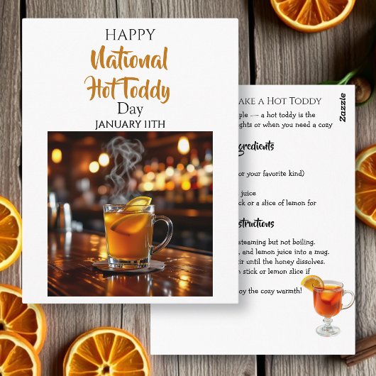 How to Make a Hot Toddy Recipe Card ポストカード