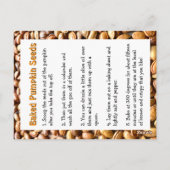 How to Make Toasted Pumpkin Seeds Recipe Card ポストカード (裏面)