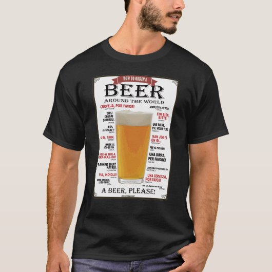 How to order a beer tシャツ (正面)
