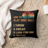 How To Play Disc Golf Disc Golf Golfing Player クッション (ブランケット)