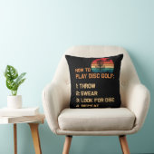 How To Play Disc Golf Disc Golf Golfing Player クッション (椅子)