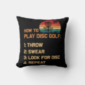 How To Play Disc Golf Disc Golf Golfing Player クッション (正面)