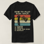 How To Play Disc Golf Sunset Retro Frisbee Golfing Tシャツ (デザイン正面)
