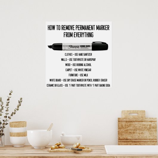 How to Remove Permanent Marker From Everything  ポスター (キッチン)