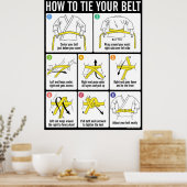 How to Tie Your Karate Belt Instruction Poster ポスター (キッチン)