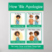 How We Apologize Kindergarten Anchor Chart ポスター (正面)