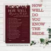 How Well Do You Know the Bride Bridal Shower Game