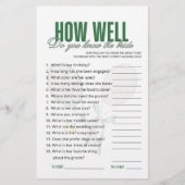 How Well Do You Know the Bride Tennis Bridal Game (正面)