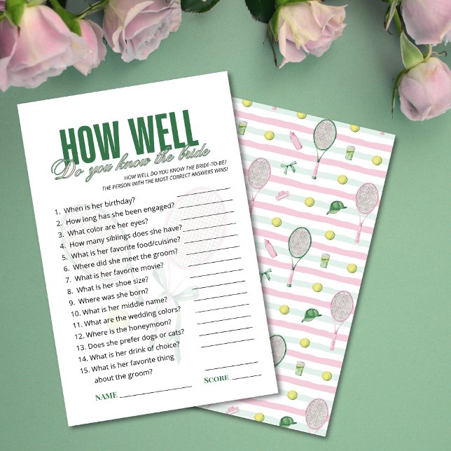 How Well Do You Know the Bride Tennis Bridal Game  (クリエイターアップロード済み)